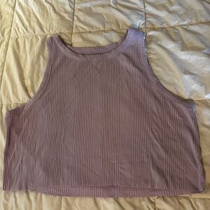 Aerie Lavender Ribbed Crop Top